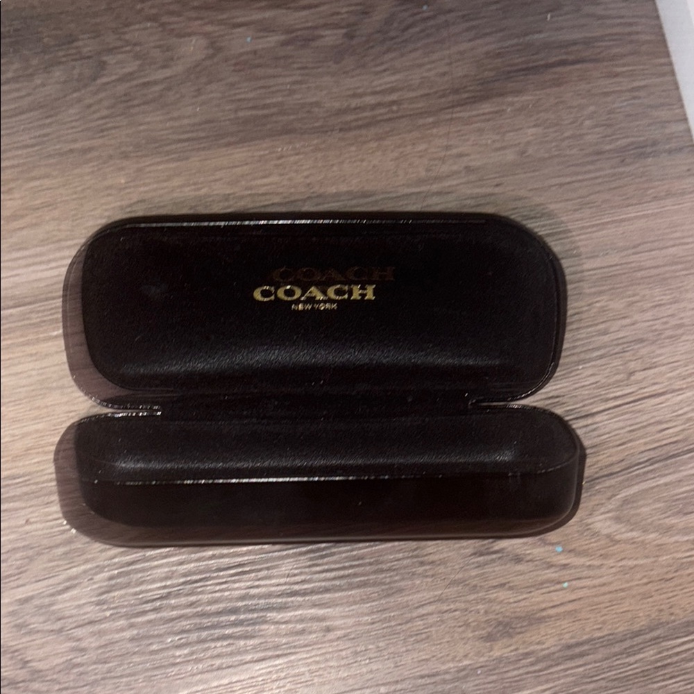 Coach Black and Gold Eyeglass Case
